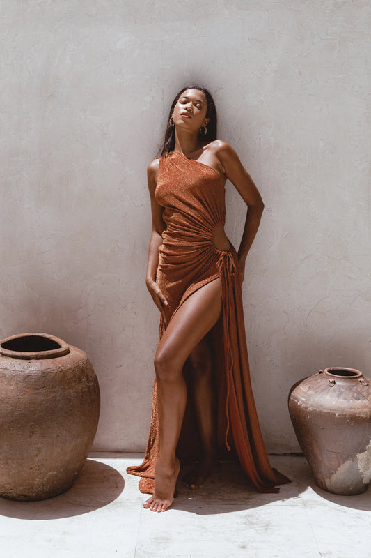 Nour Maxi Dress - Bronze