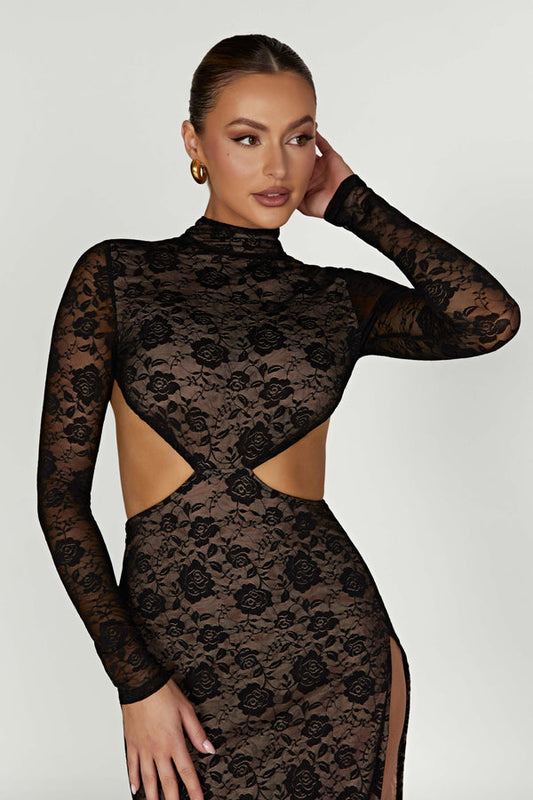 Callista Lace Dress - Black
