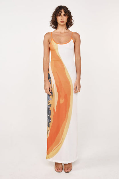 Papaya Maxi Dress - White