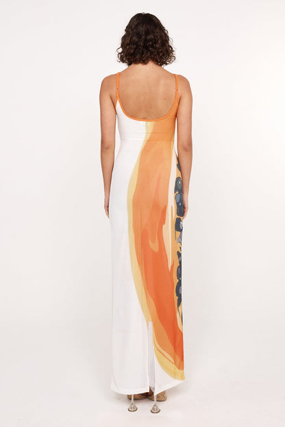 Papaya Maxi Dress - White