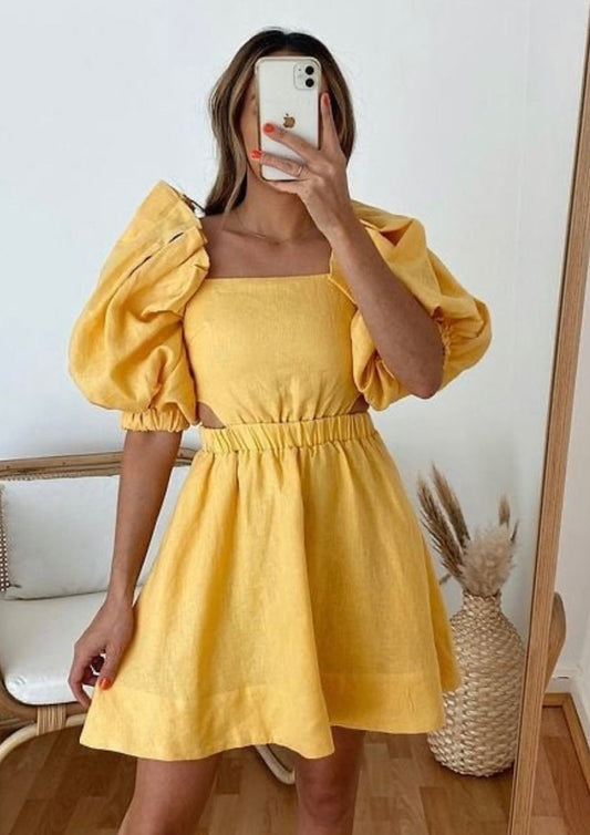Noble Mini Dress - Buttercup