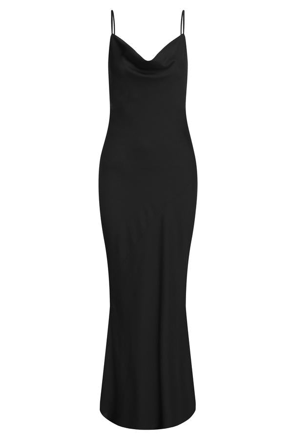 Luxe Bias Cowl Slip Dress (Onyx) - Shona Joy